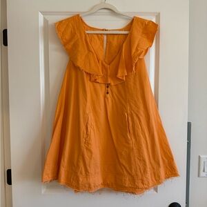 Pilcro Ruffle Orange Dress